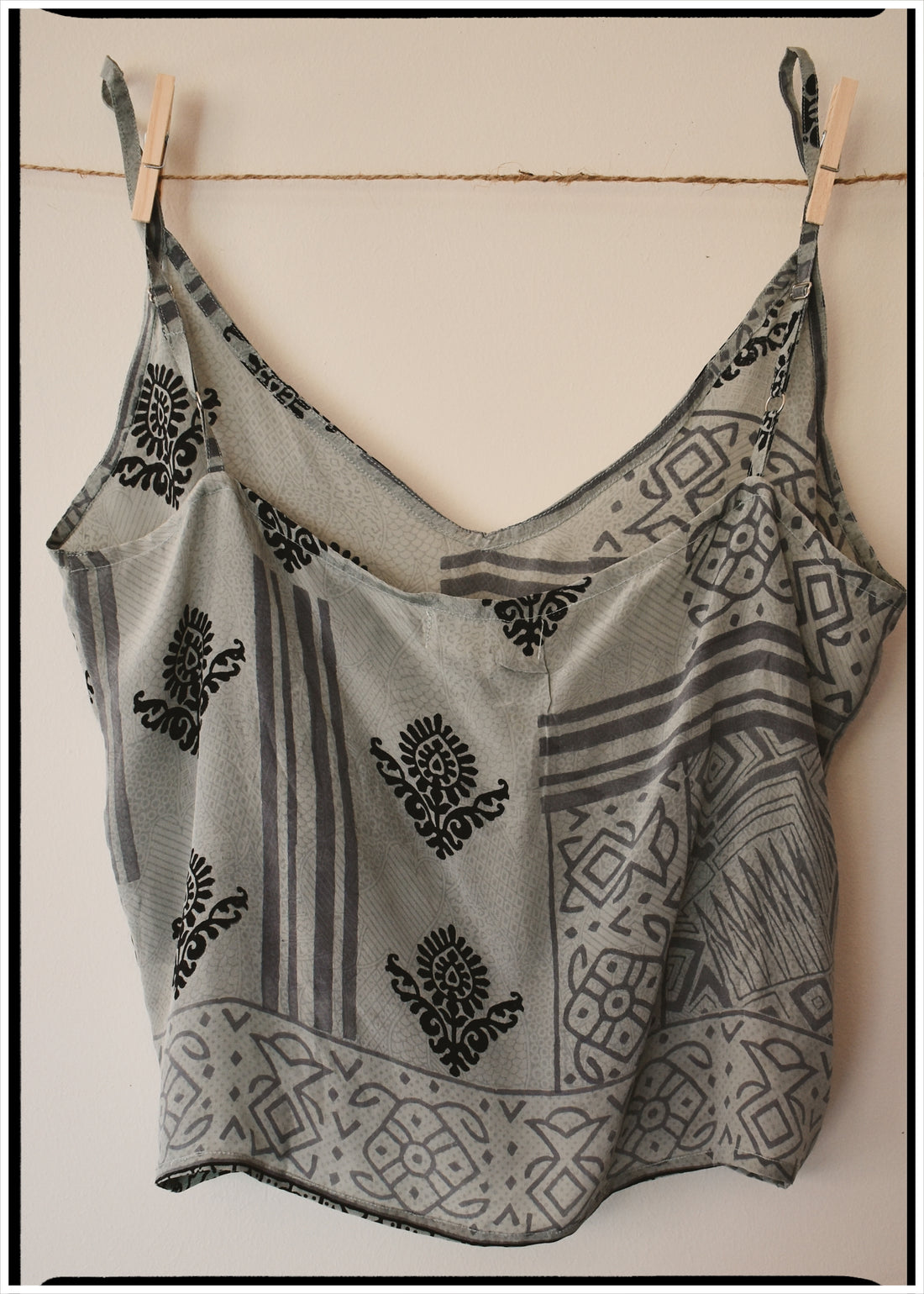 Reseda Silk Crepe Camisole Top ~ Nimbus M