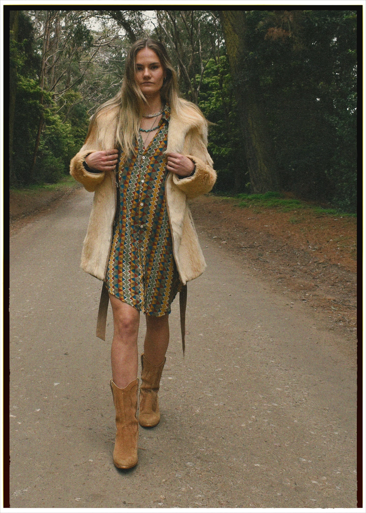 Astralagus Silk Crepe Oversized Shirt ~ Harlequin