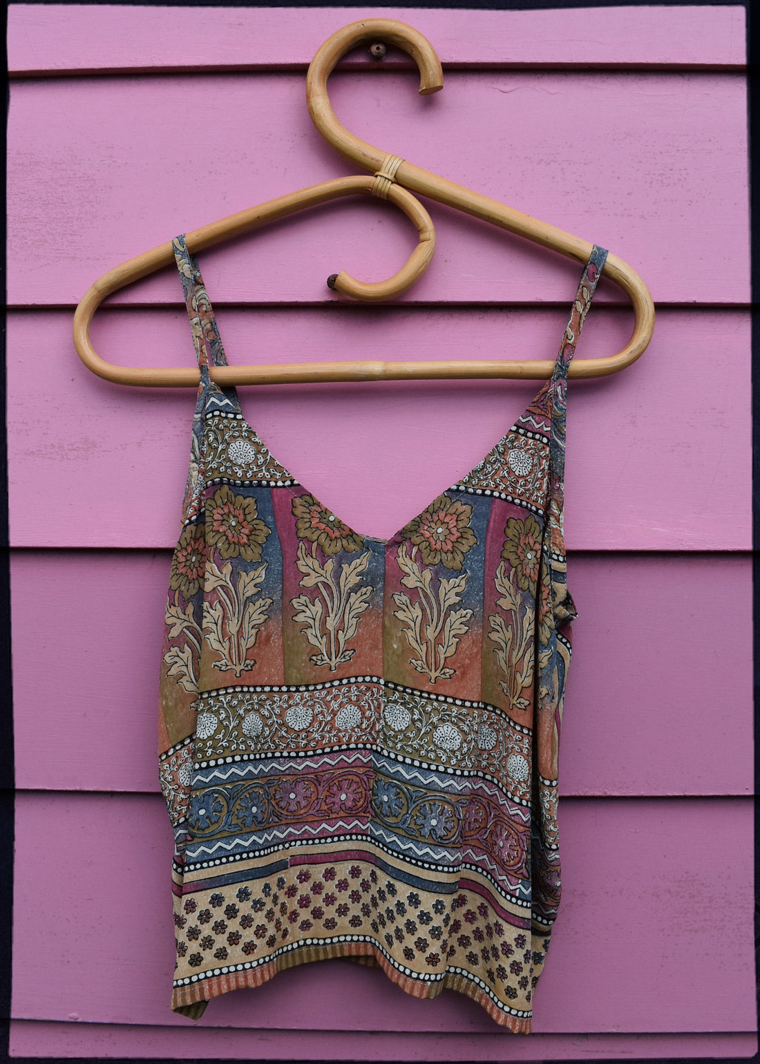 Reseda Silk Crepe Camisole Top ~ Nougat S