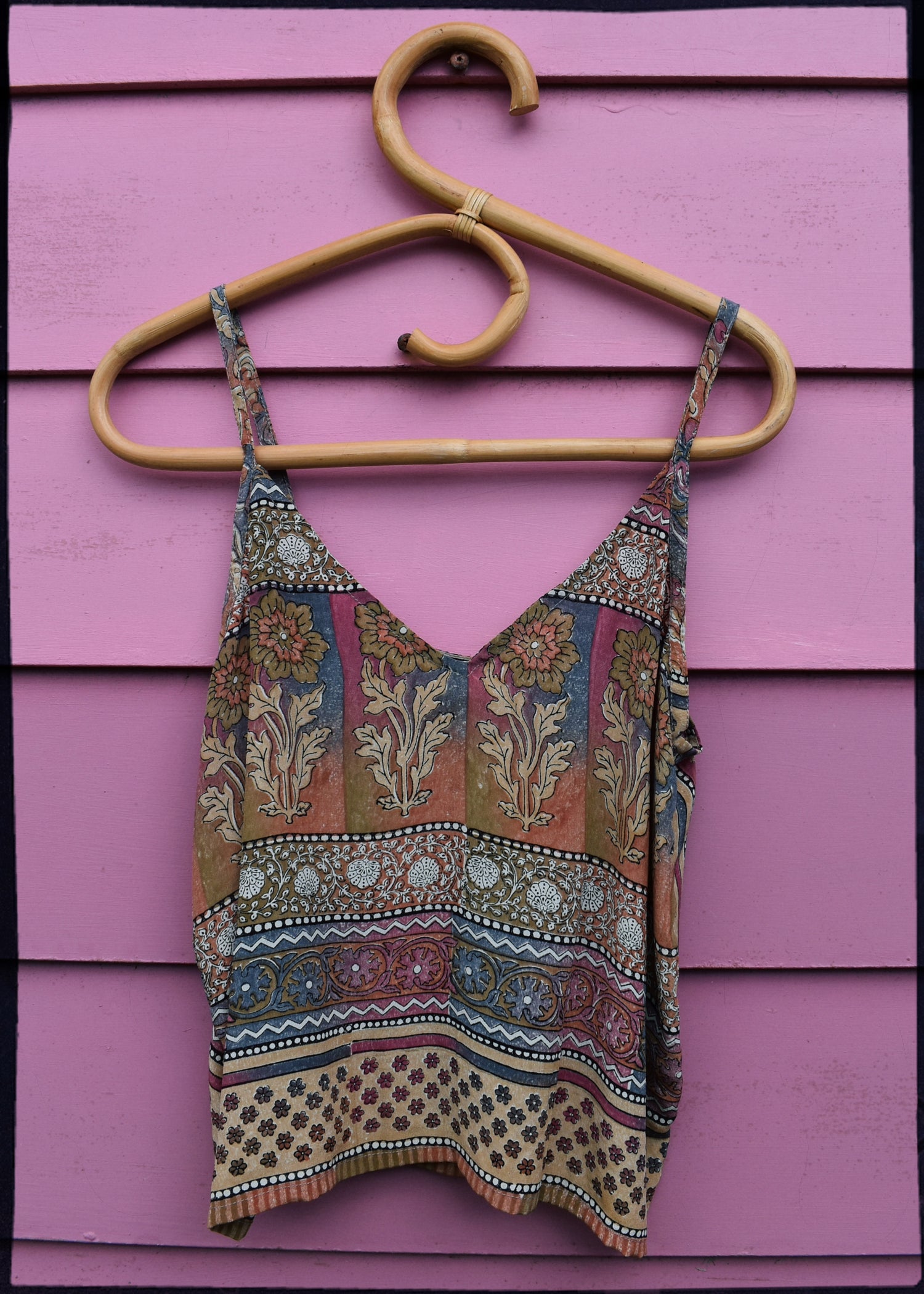 Reseda Silk Crepe Camisole Top ~ Nougat S