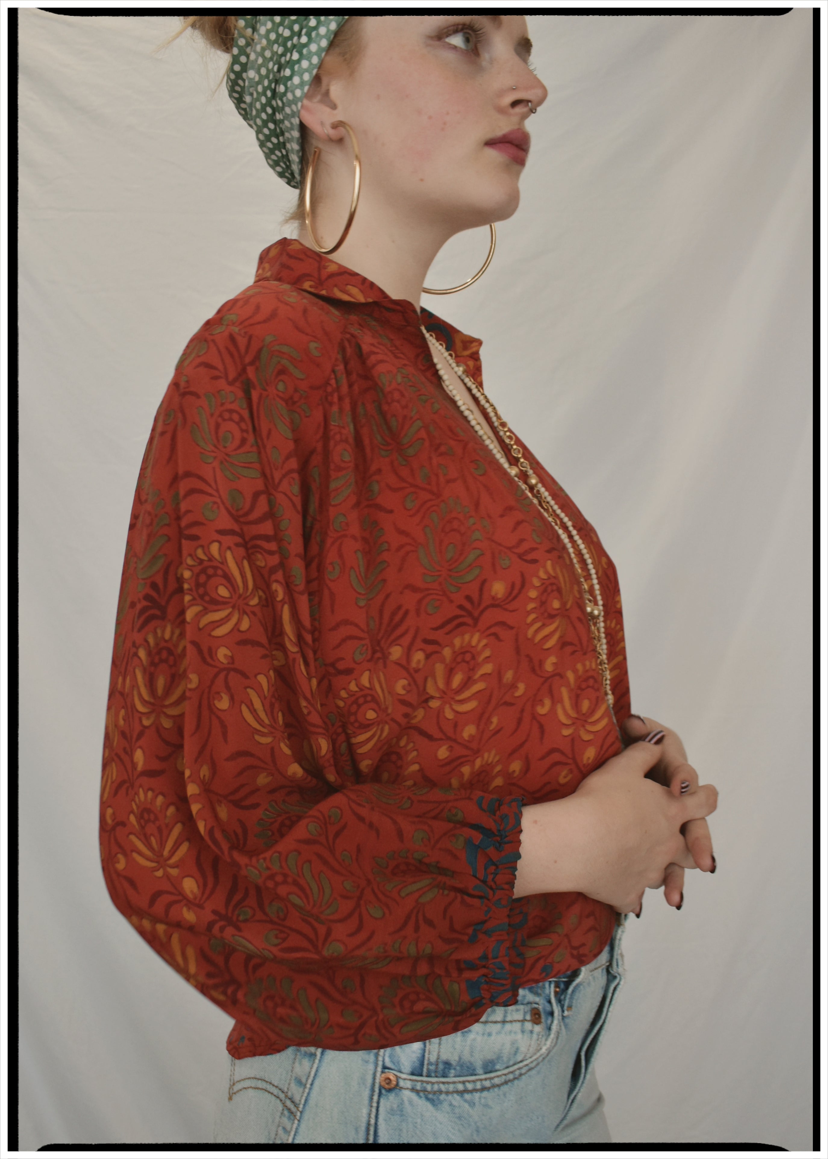 Ochna Silk Crepe Shirt ~ Paprika S &amp; XS