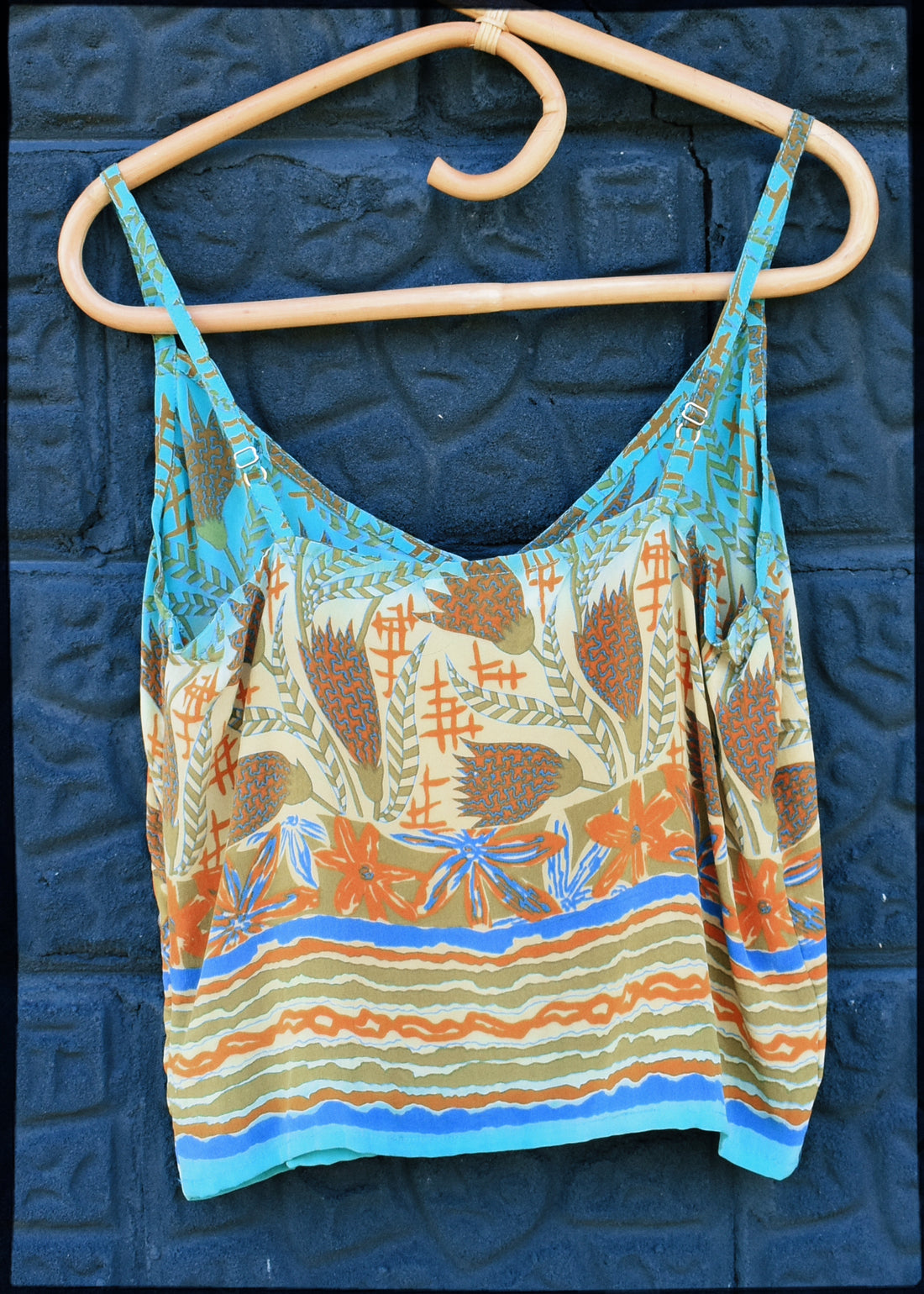 Reseda Silk Crepe Camisole Top ~ Daylily S