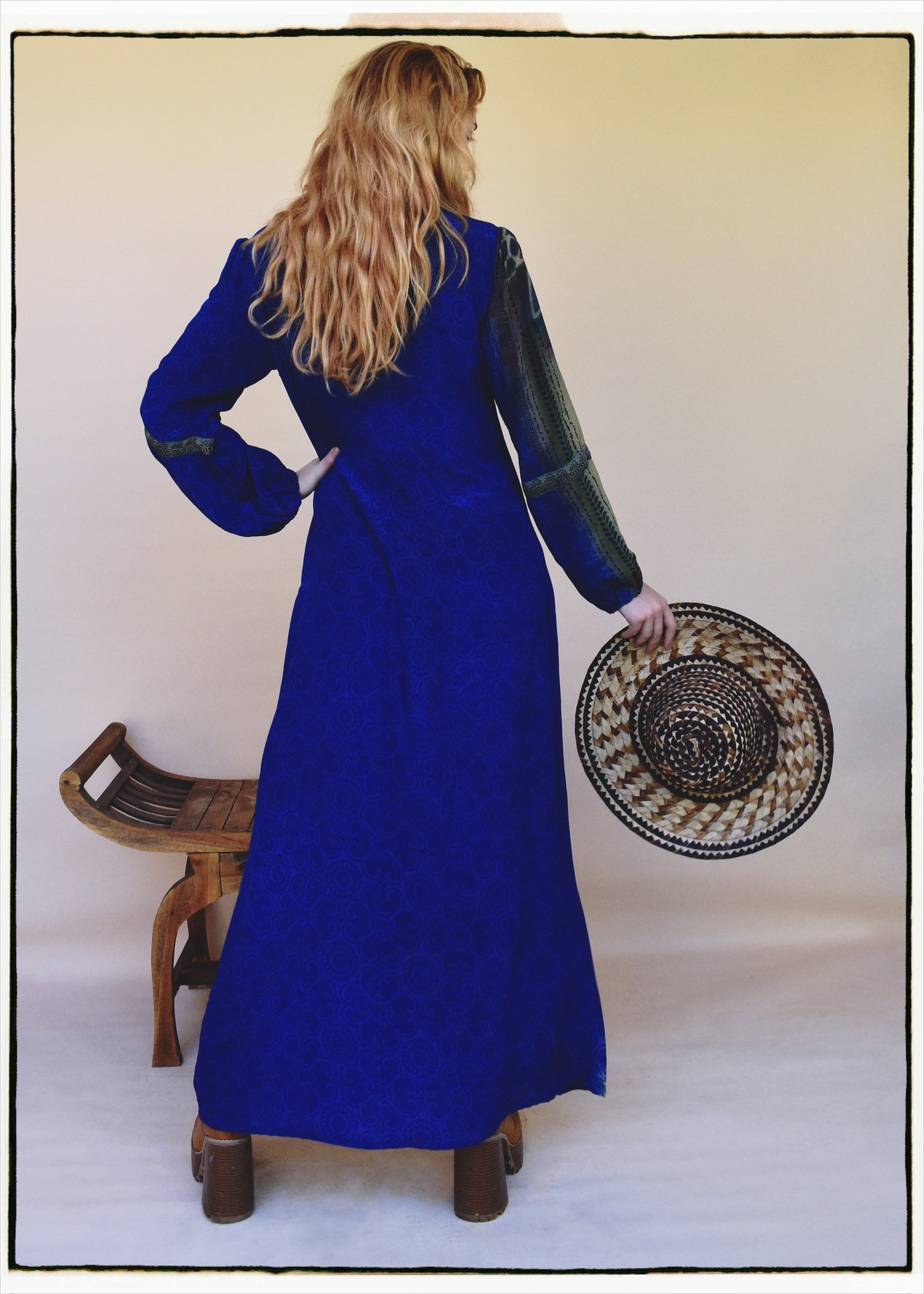 Zea Silk Crepe Kaftan Maxi Dress ~  Iva XS