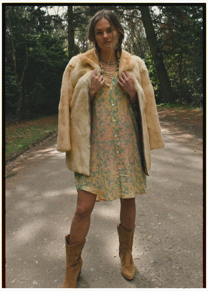 Astralagus Silk Crepe Oversized Shirt ~ Celandine