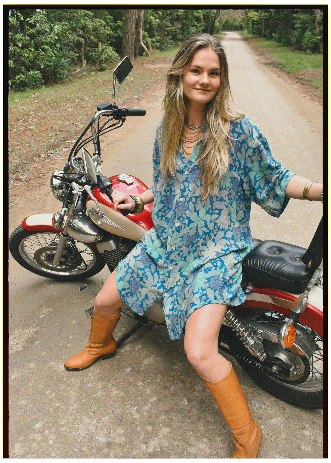 Astralagus Silk Crepe Oversized Shirt ~ Fjord