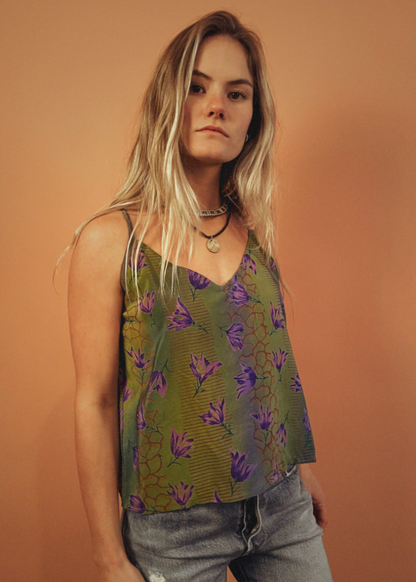 Reseda Silk Crepe Camisole Top ~ Amparo XL