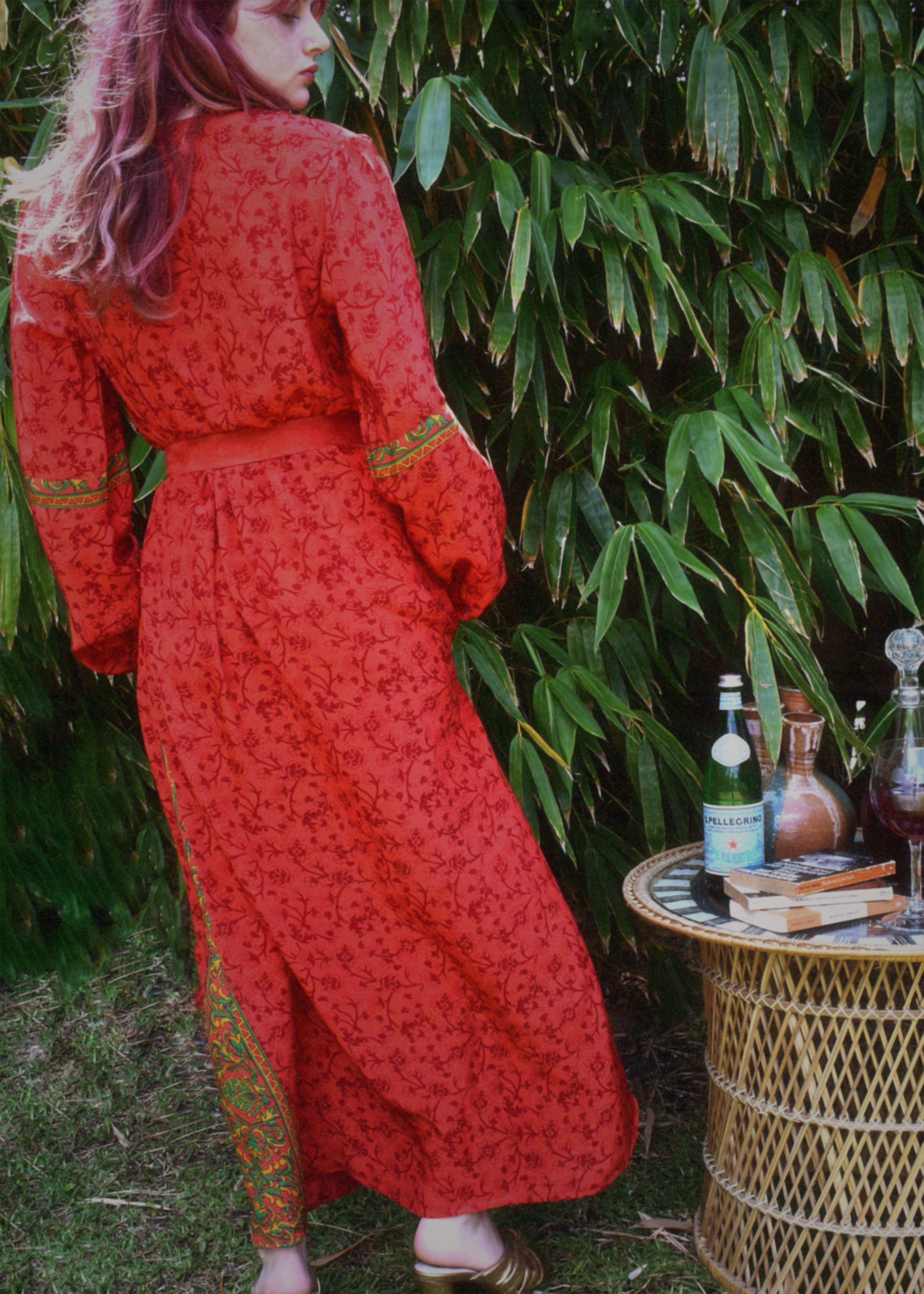 Zea Silk Crepe Kaftan Maxi Dress ~  Ibis S, M &amp; XL