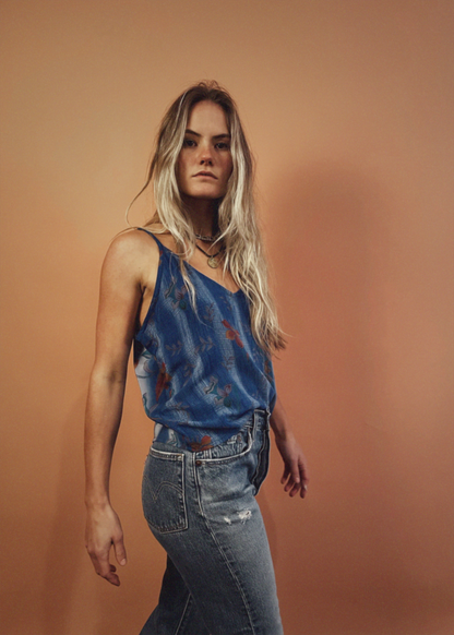 Reseda Silk Crepe Camisole Top ~ Tulip XL