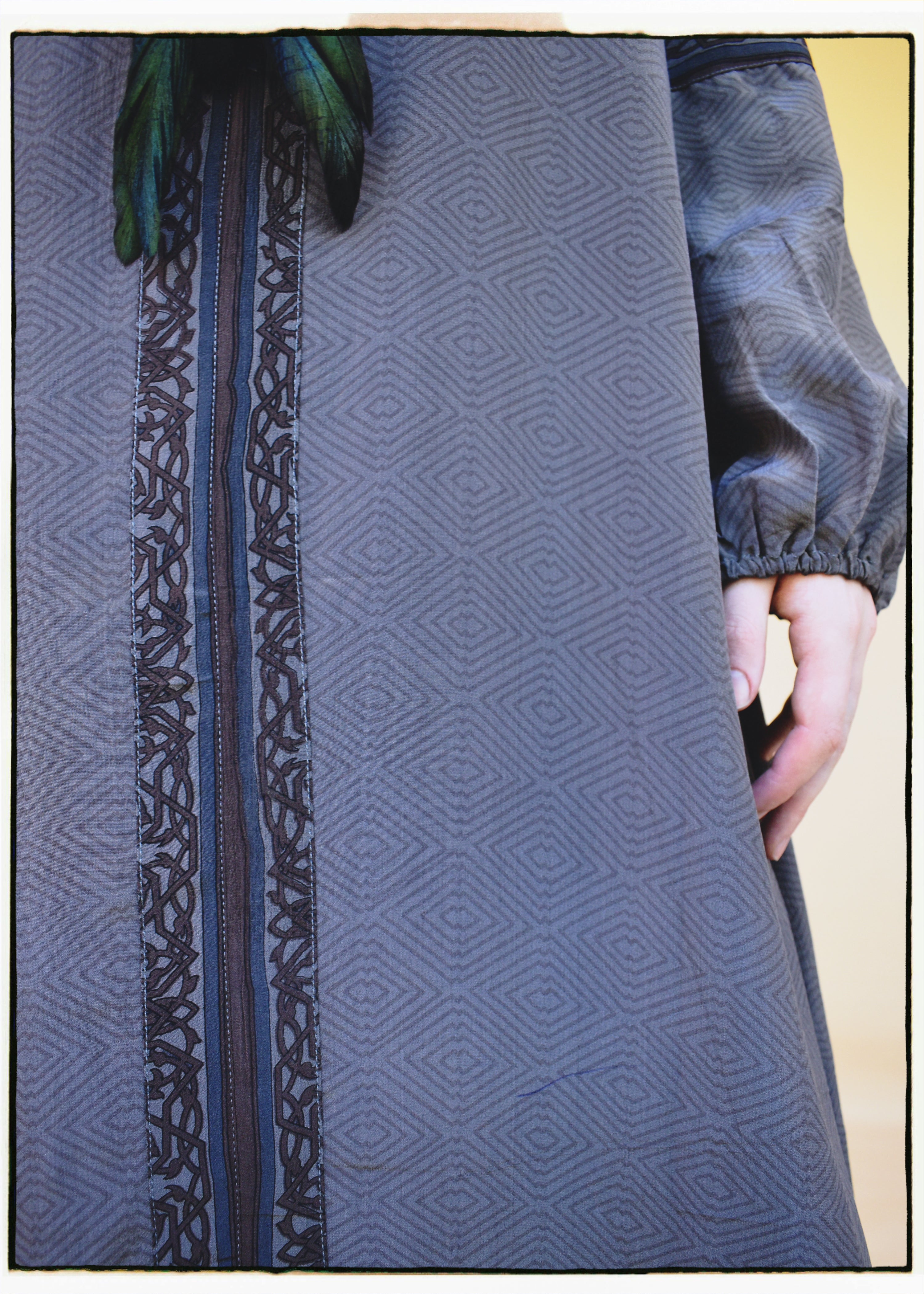 Zea Silk Crepe Kaftan Maxi Dress ~  Insignia XS