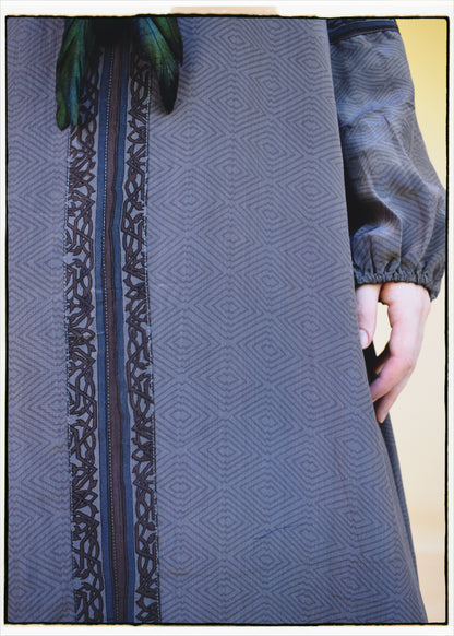 Zea Silk Crepe Kaftan Maxi Dress ~  Insignia XS