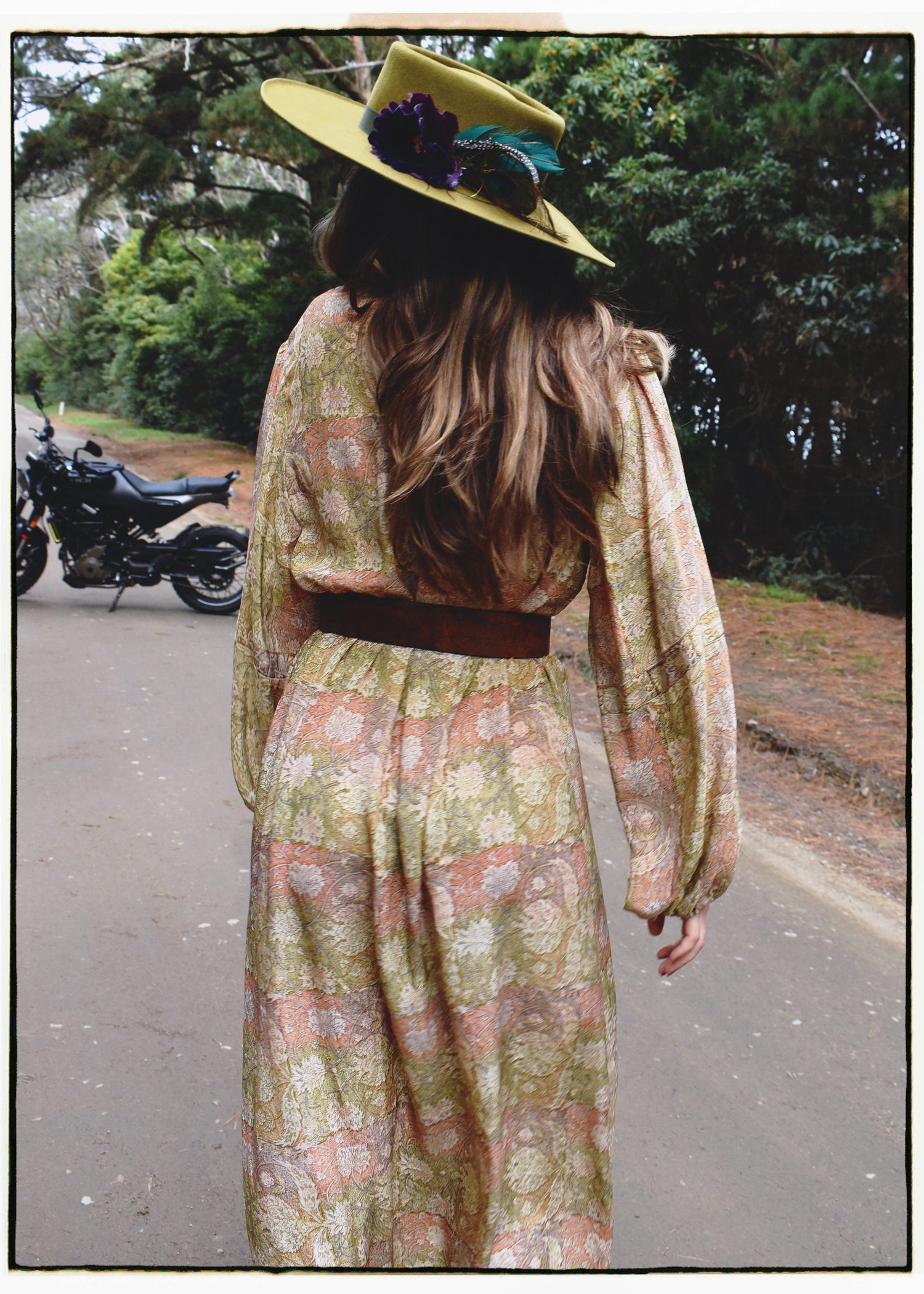Zea Silk Crepe Kaftan Maxi Dress ~  Nomad XL
