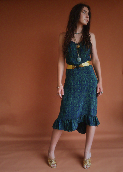 Rumex Silk Slip Dress ~ Saxony XL