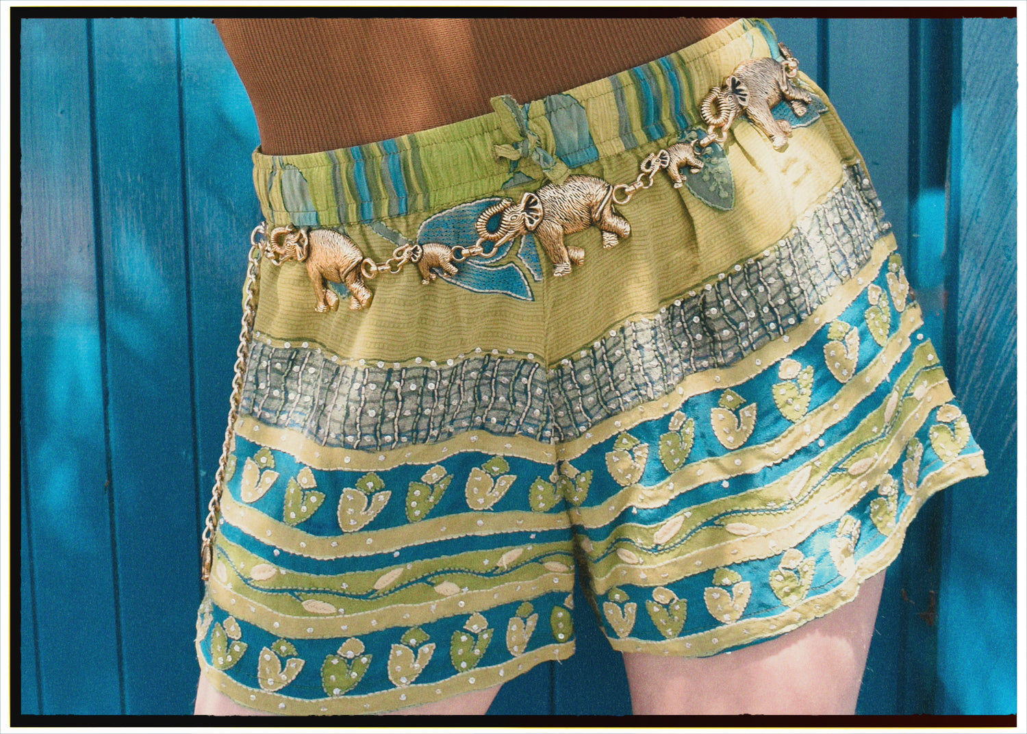 Fumaria Silk Shorts ~ Kantha M