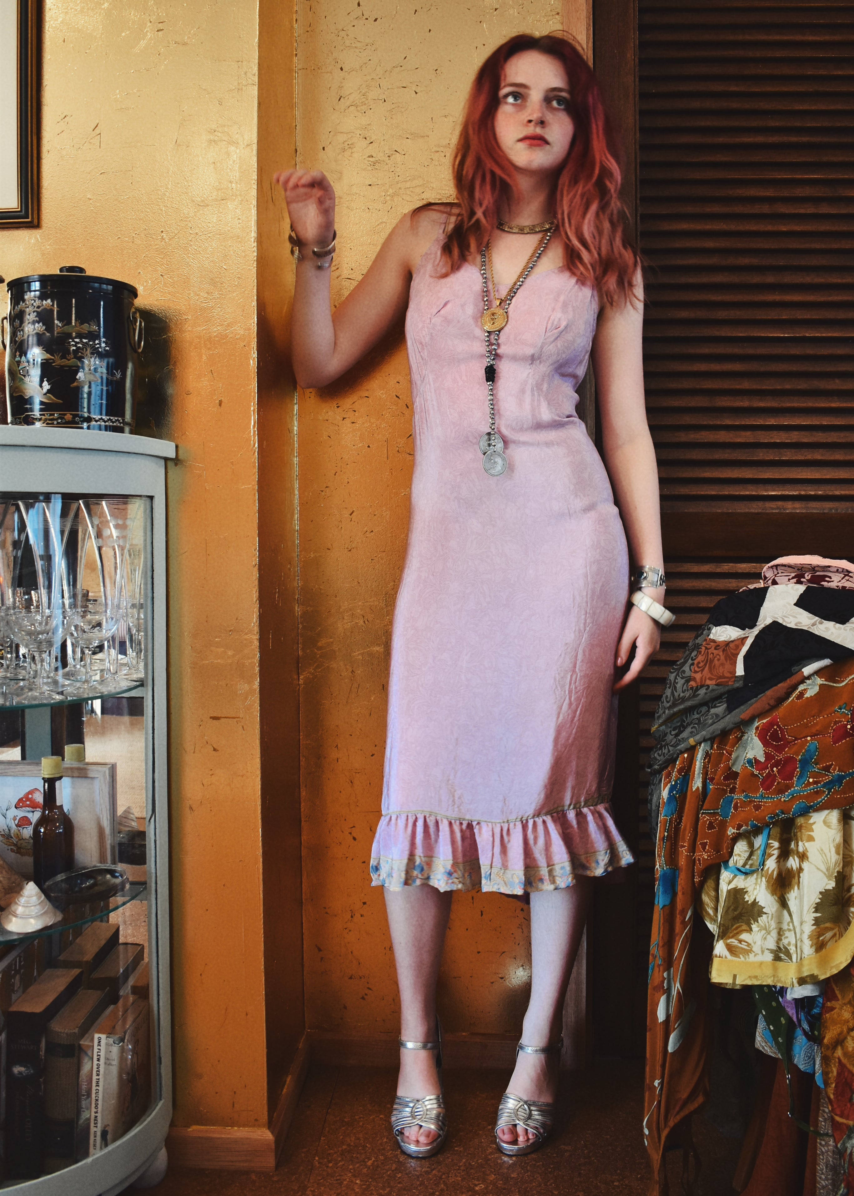 Rumex Silk Slip Dress ~ Mauve S