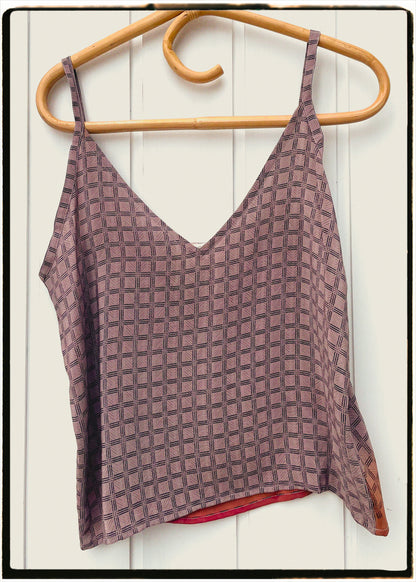 Reseda Silk Crepe Camisole Top ~ Rubix M