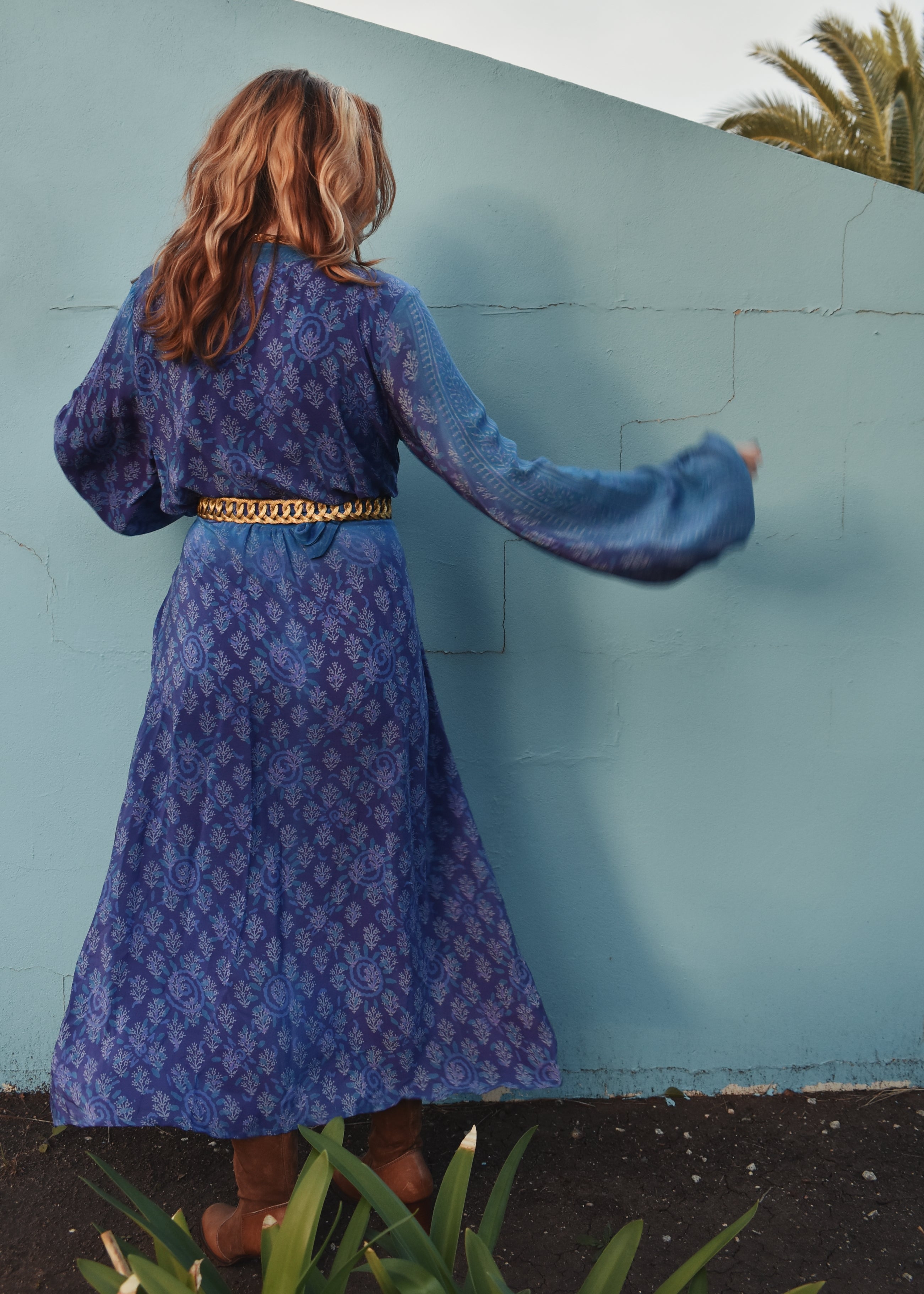 Caladium Wrap Silk Dress ~  Dazzling XL