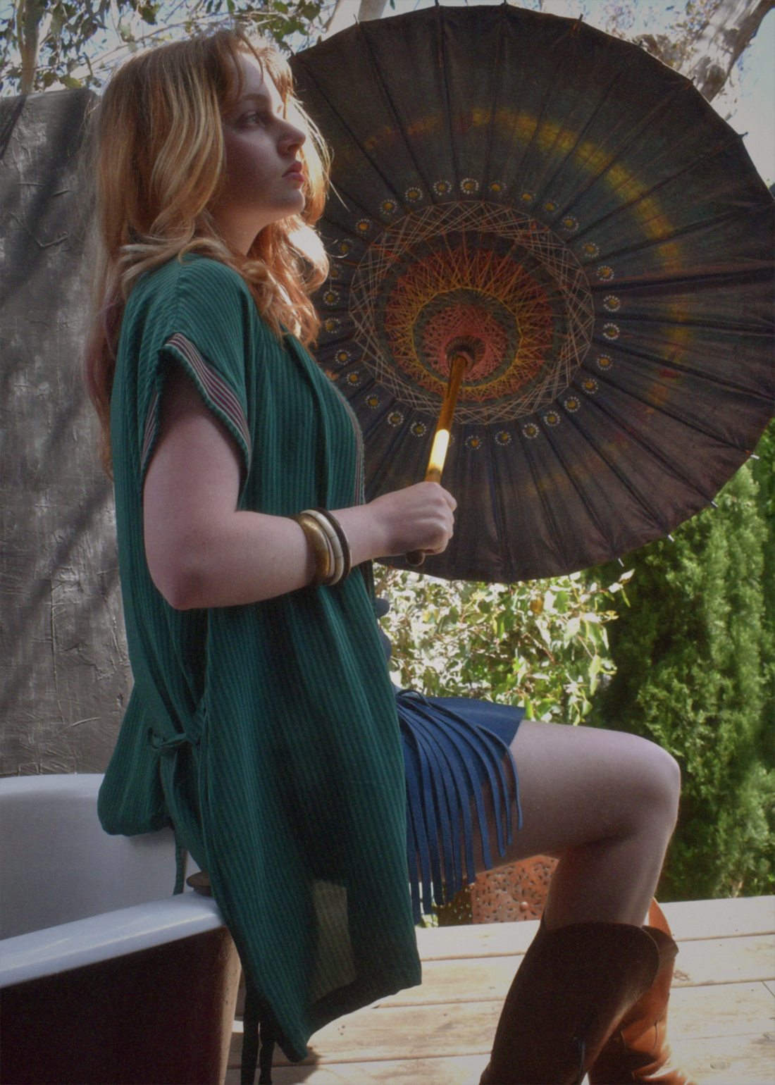 Pilea Silk Crepe Wrap Kimono Top ~ Noel S/M