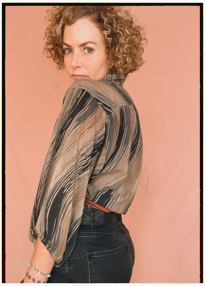 Ochna Silk Crepe Shirt ~ Hurricane XL