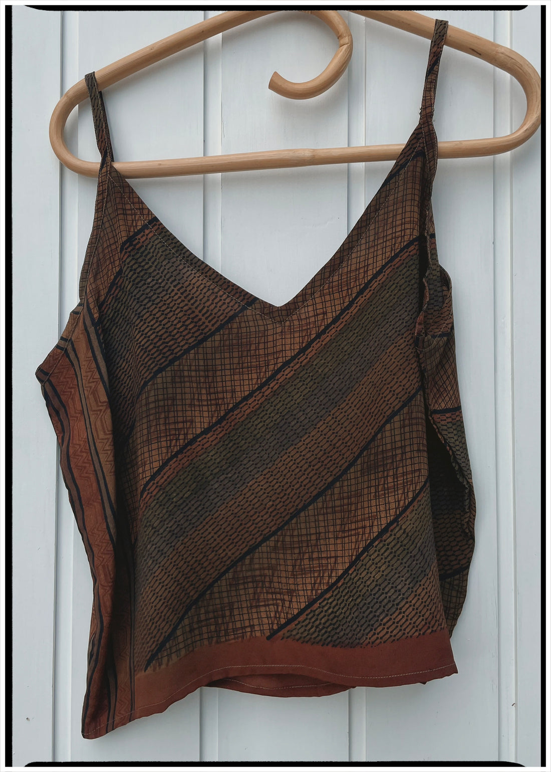 Reseda Silk Crepe Camisole Top ~ Broome L