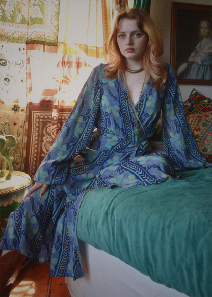 Caladium Silk Wrap Dress ~ Brook XS