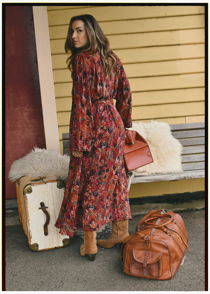 Caladium Wrap Silk Dress ~ Frankie M
