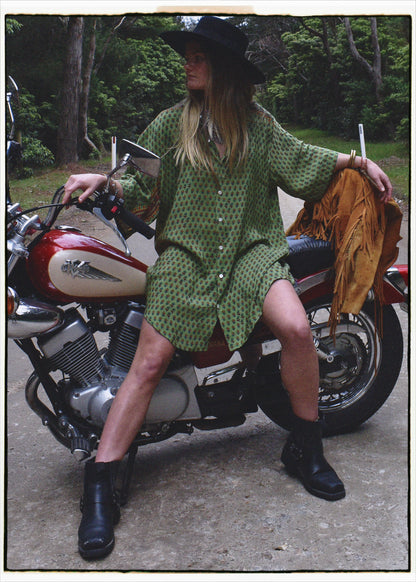 Astralagus Silk Crepe Oversized Shirt ~ Tendril