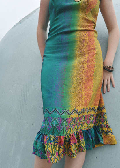 Rumex Silk Slip Dress ~ Flamenco XL