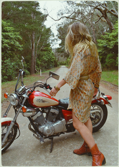 Astralagus Silk Crepe Oversized Shirt ~ Honeycomb