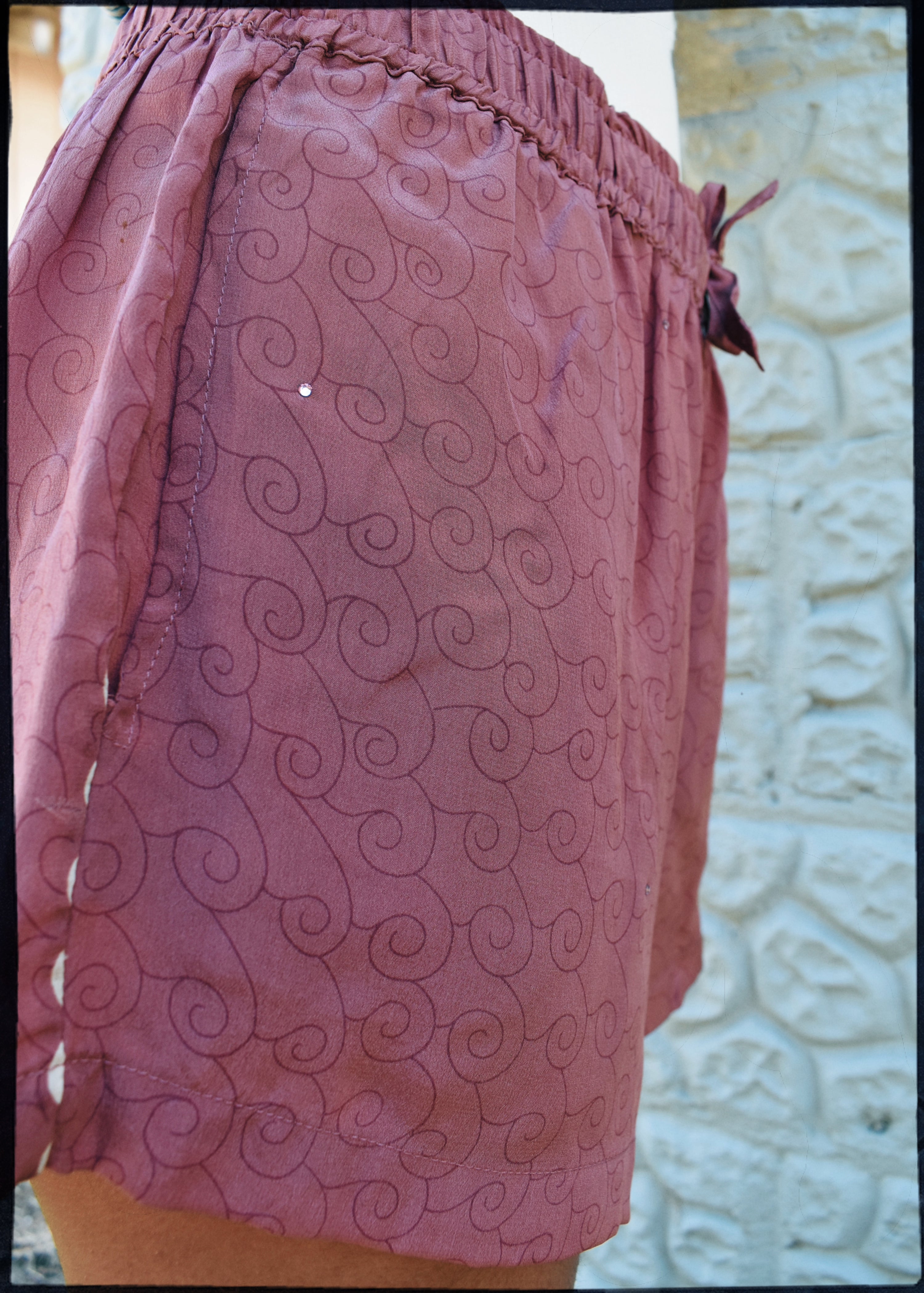Fumaria Silk Shorts ~Mauve  XS