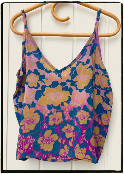 Reseda Silk Crepe Camisole Top ~ Danube M