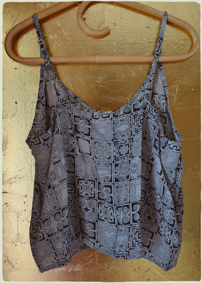 Reseda Silk Crepe Camisole Top ~ Ivory M