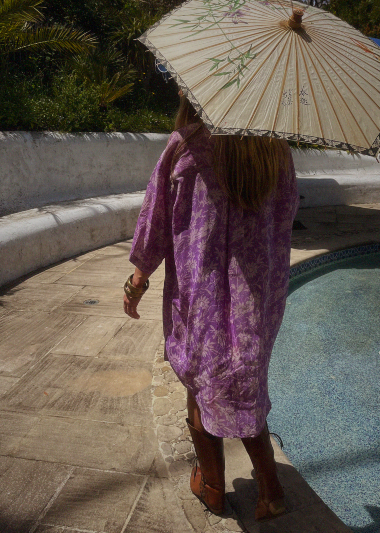 Astralagus Silk Crepe Oversized Shirt ~ Haze