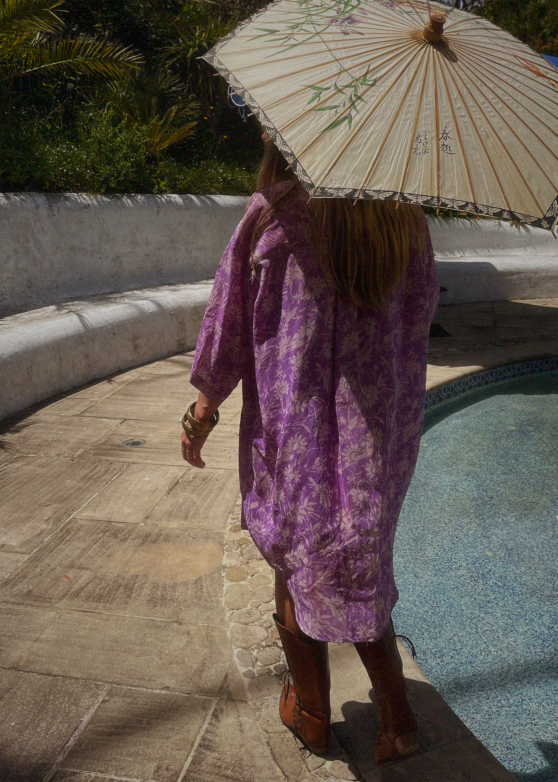 Astralagus Silk Crepe Oversized Shirt ~ Haze