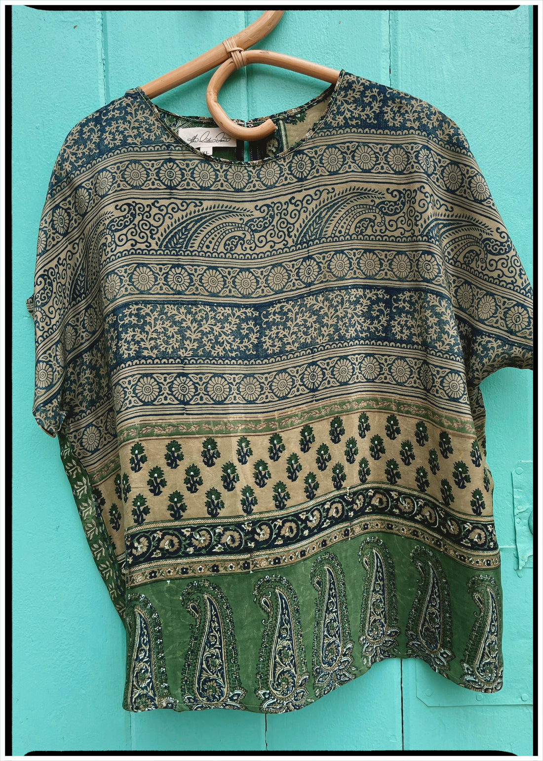 Viola Silk Crepe T-Shirt ~ Courtyard XL