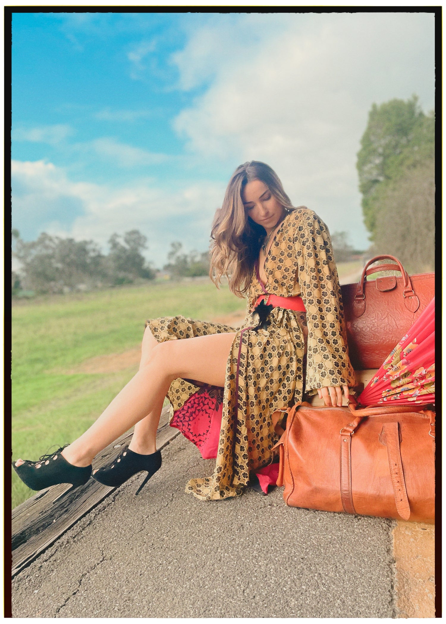 Caladium Silk Wrap Dress ~ Elmwood S