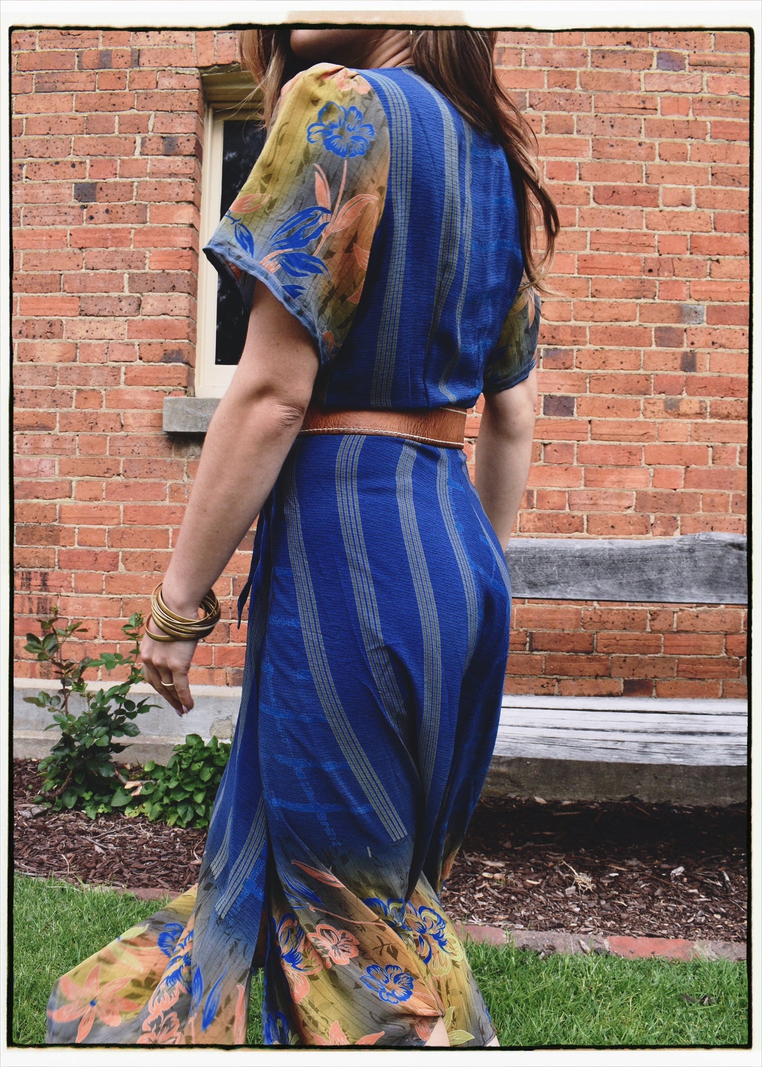 Liatris Silk Crepe Flutter Sleeve Wrap Dress ~ Tempest S