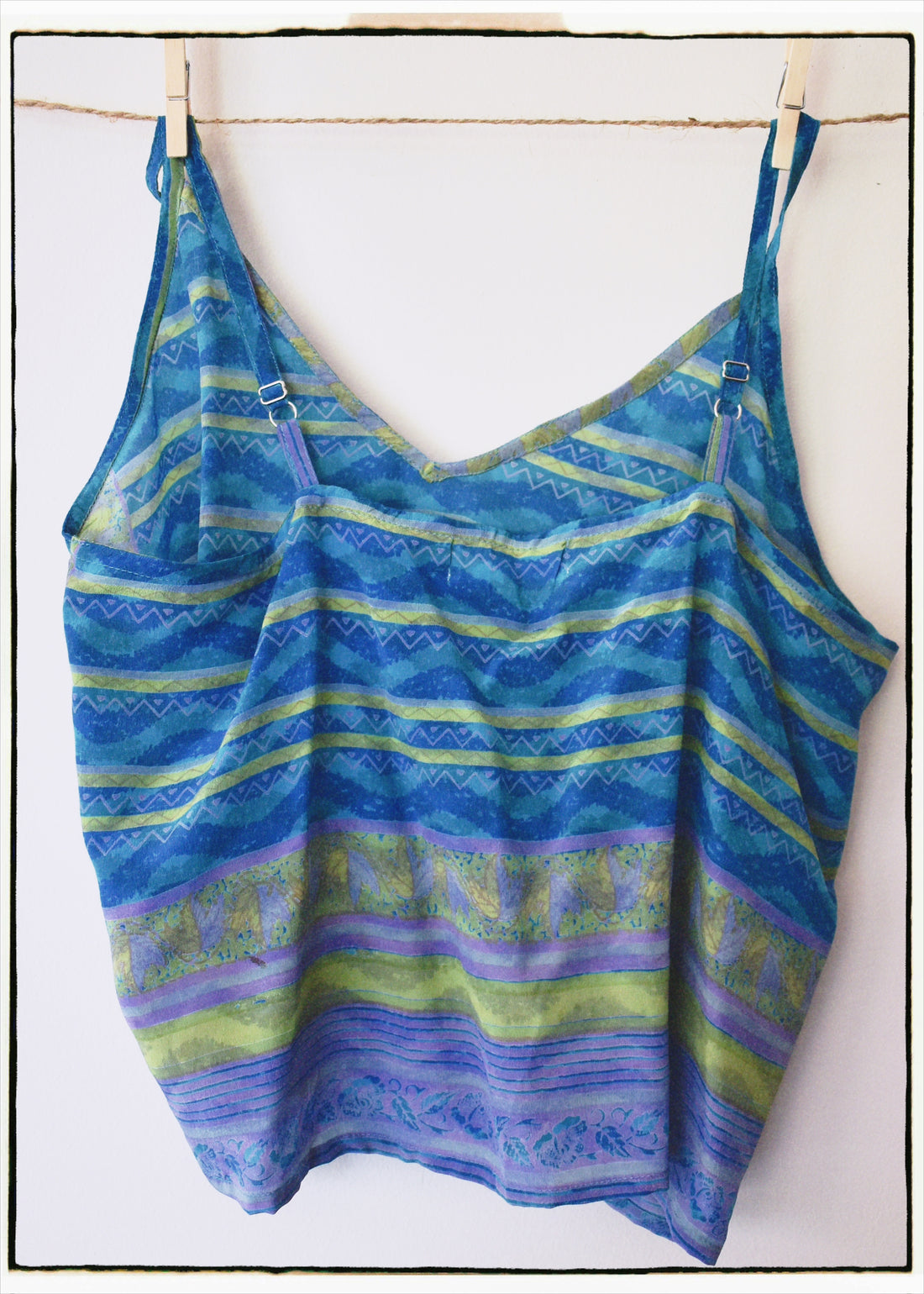 Reseda Silk Crepe Camisole Top ~ Oceania M