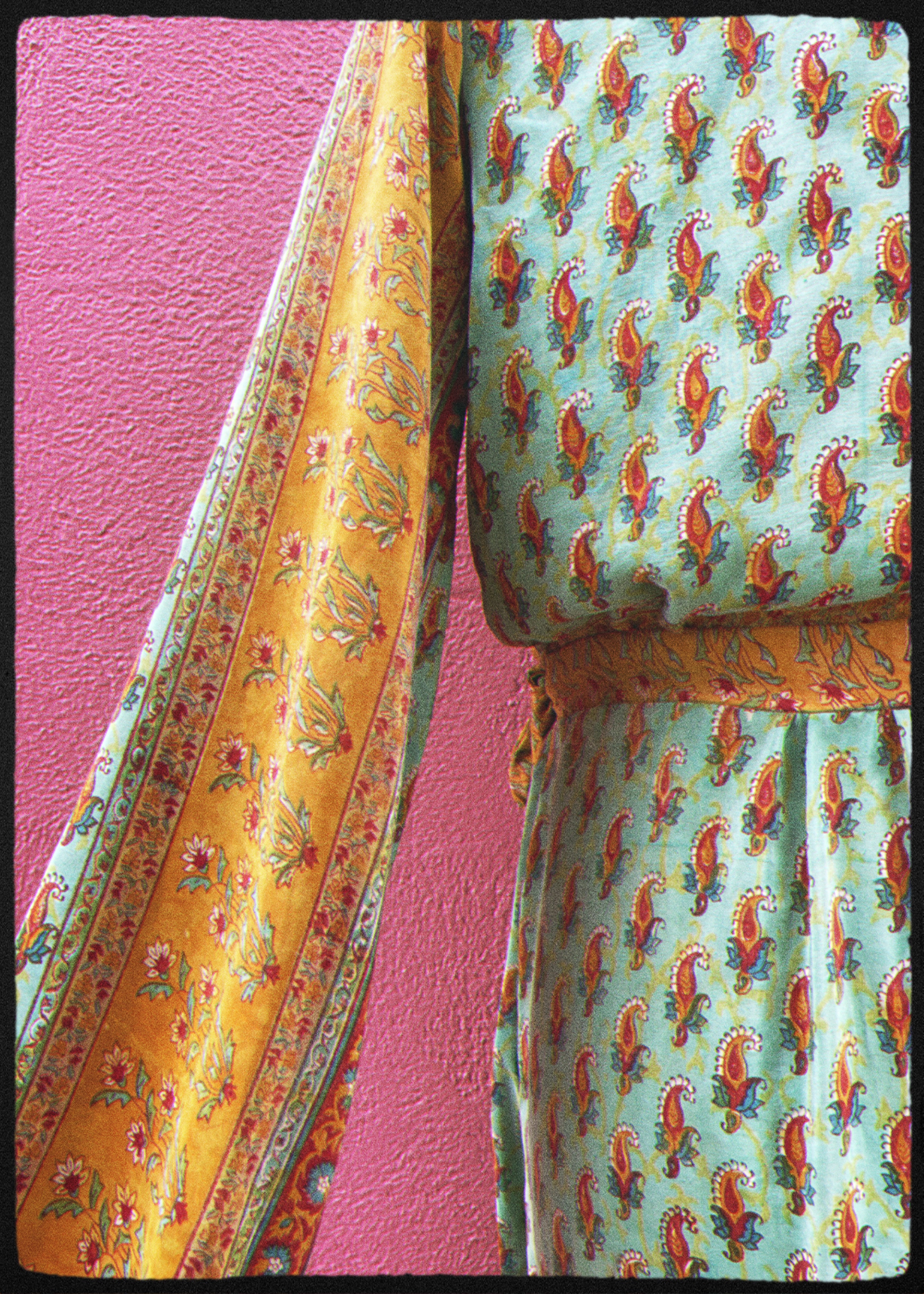 Caladium Silk Wrap Dress ~  Barbados XS