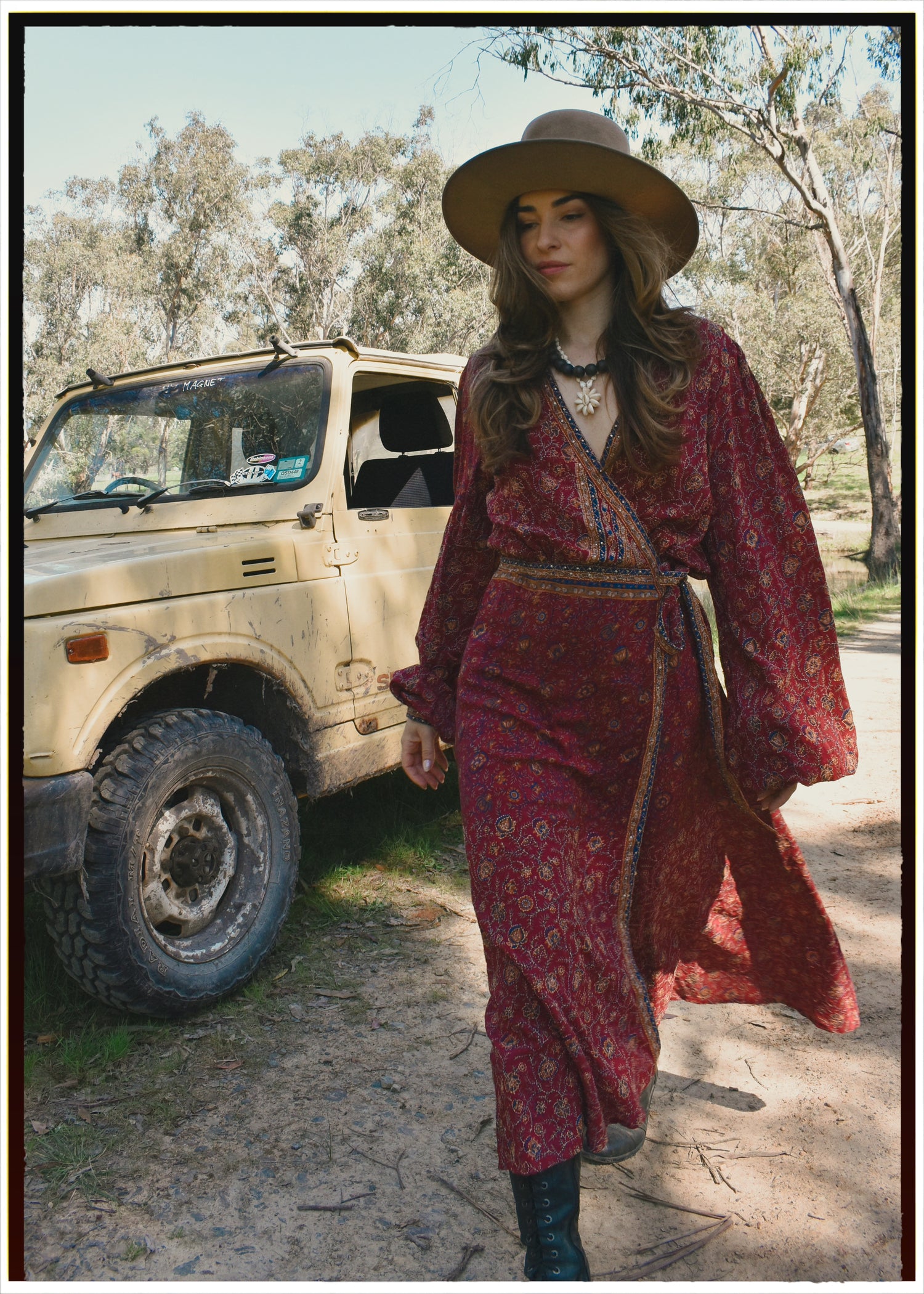 Caladium Wrap Silk Dress ~ Pompeian L