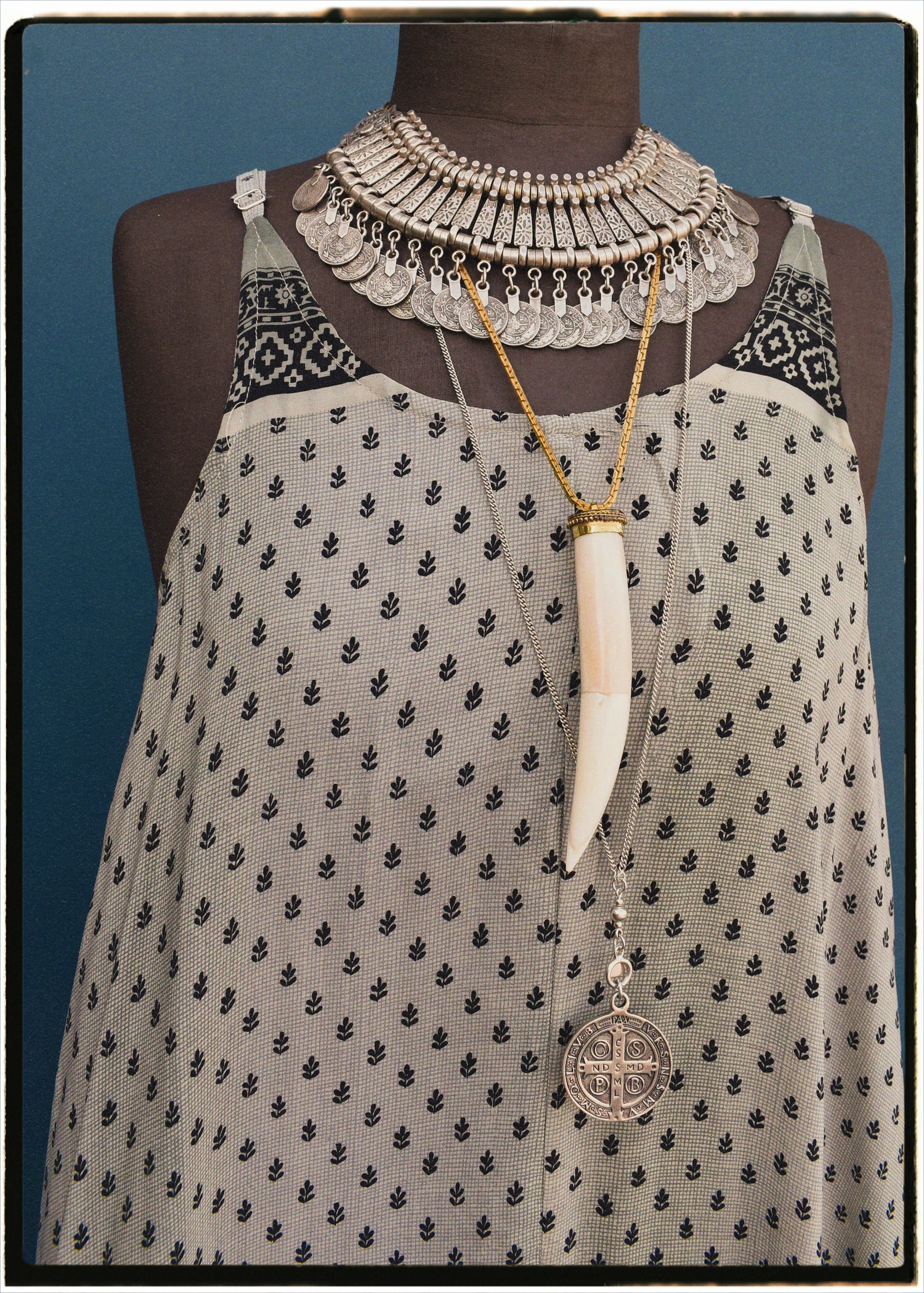 Eustoma Silk Crepe Swing Maxi Dress ~ Fjord XL