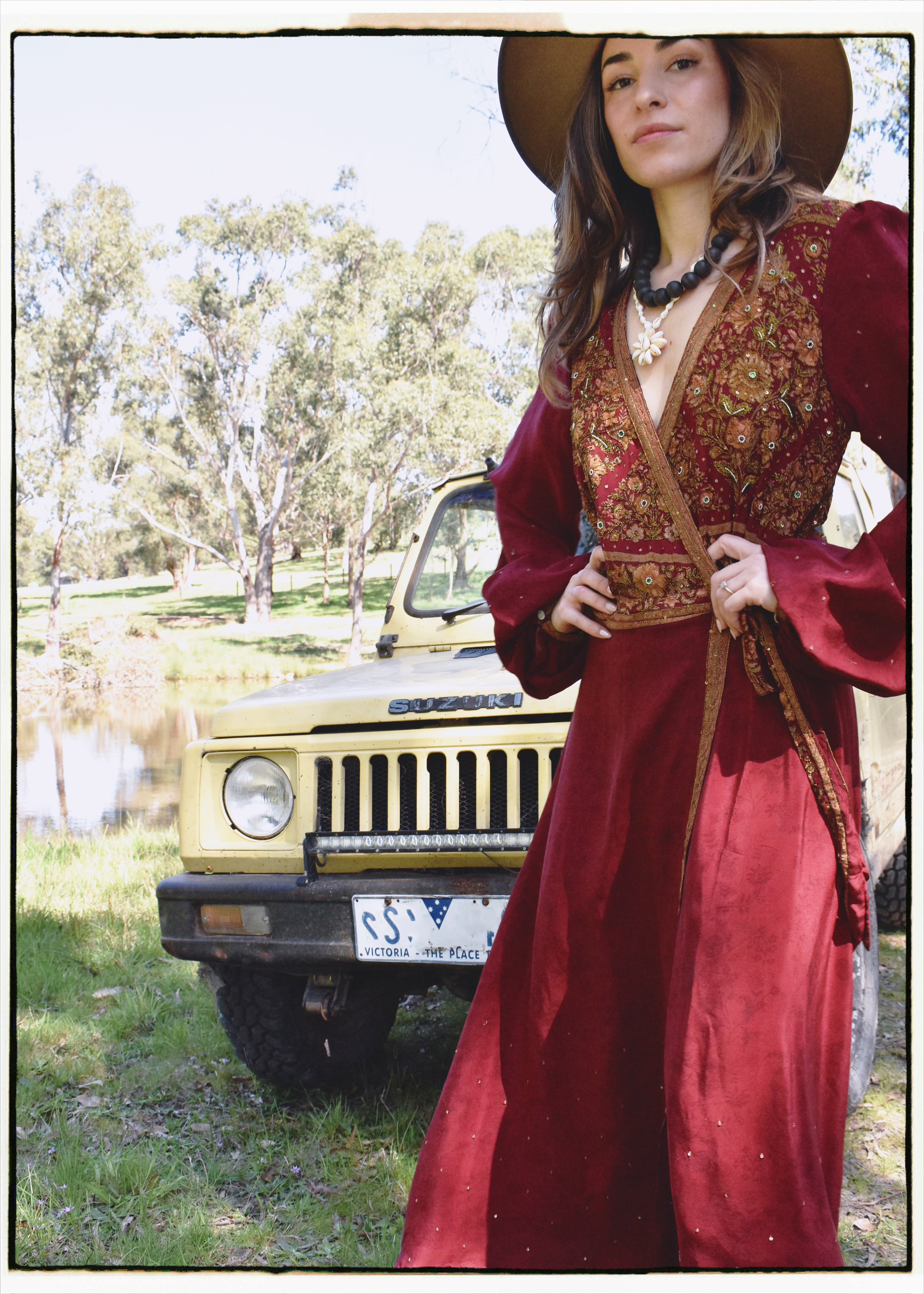 Caladium Silk Wrap Dress ~ Haute S