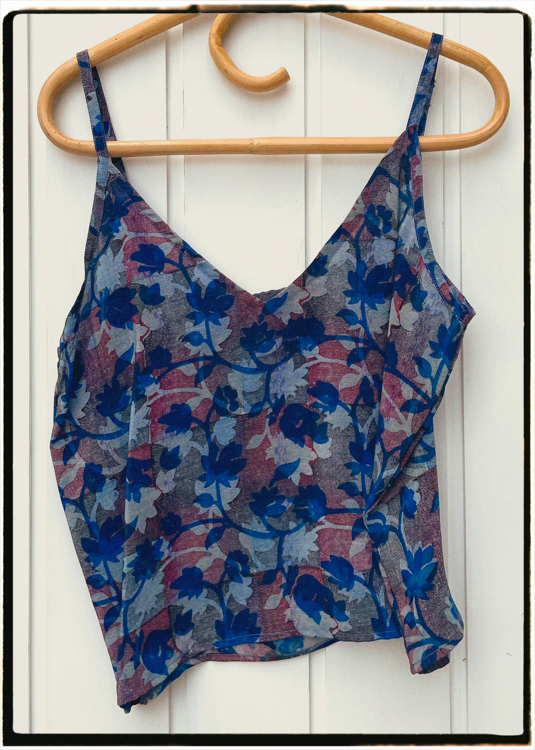 Reseda Silk Crepe Camisole Top ~ Opal M