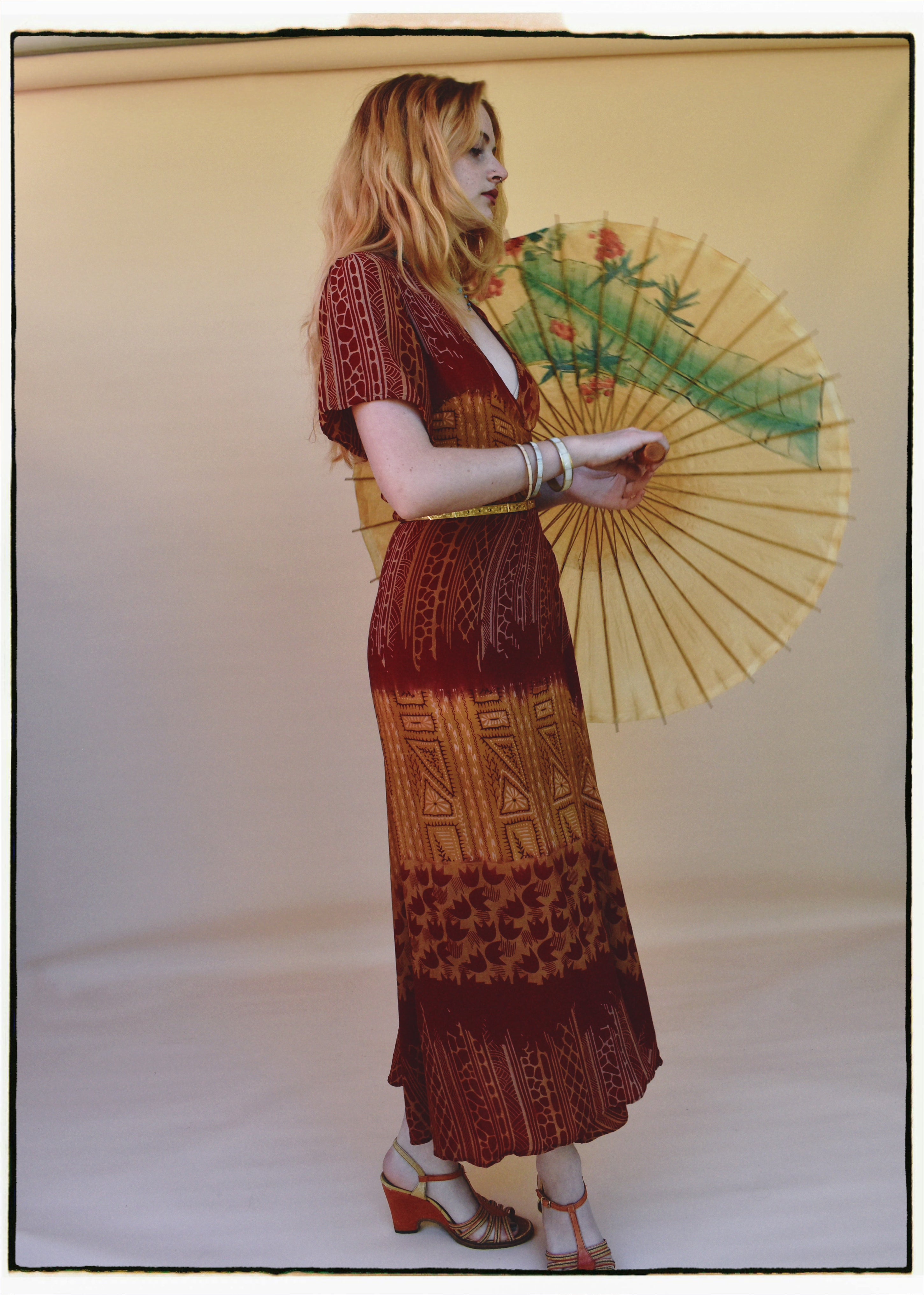 Liatris Silk Crepe Flutter Sleeve Wrap Dress ~ Topaz XS