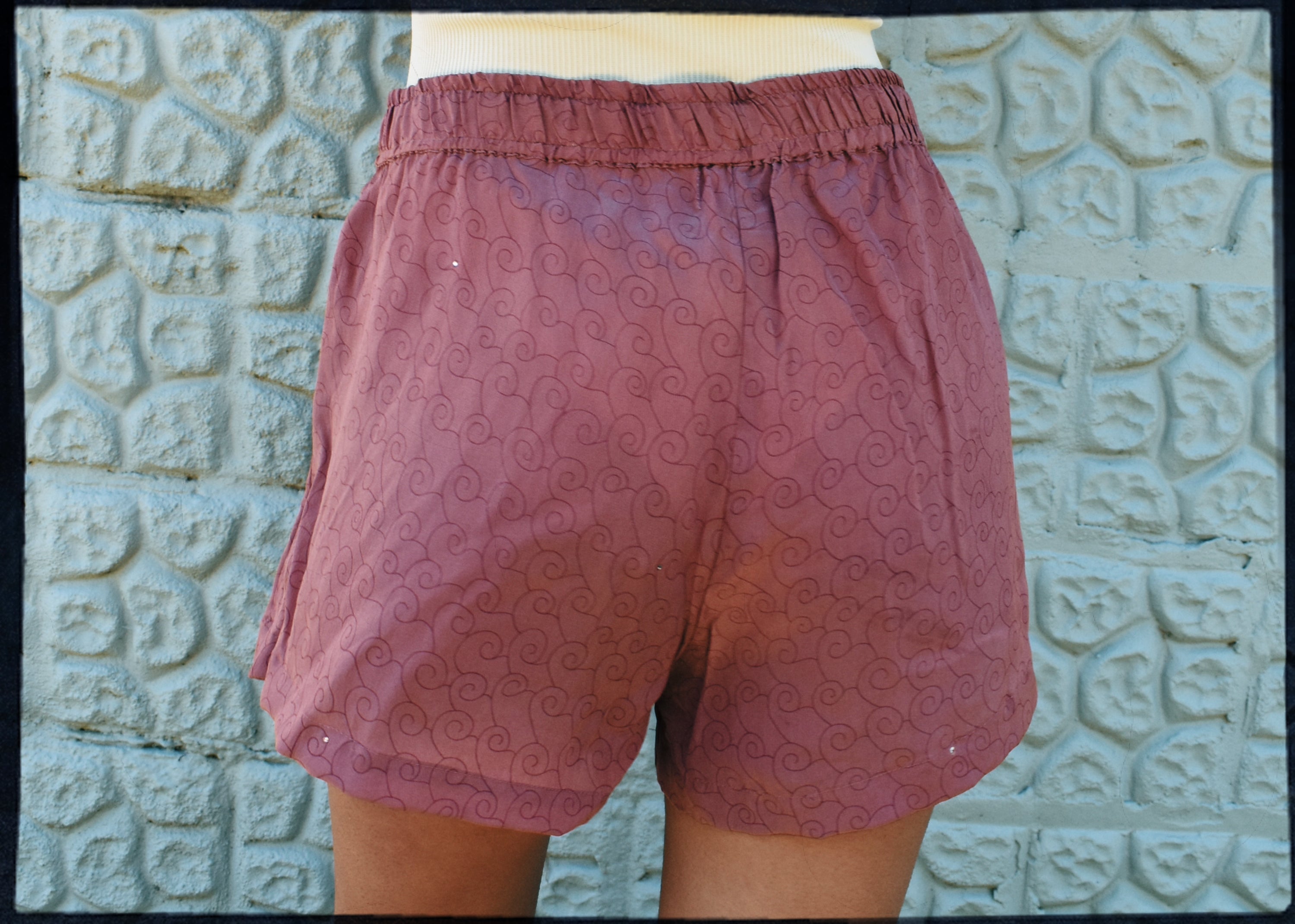 Fumaria Silk Shorts ~Mauve  XS