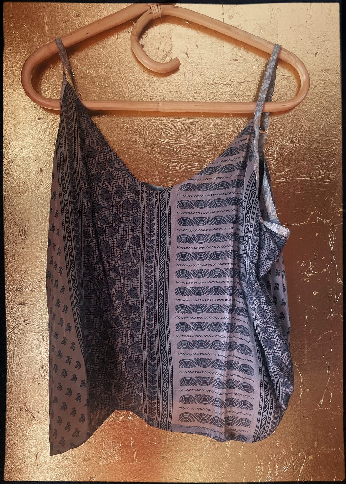 Reseda Silk Crepe Camisole Top ~ Aleutian XL