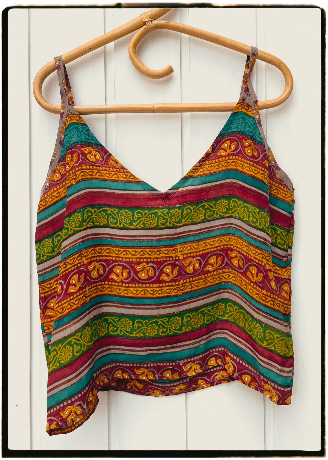 Reseda Silk Crepe Camisole Top ~ Spicy M