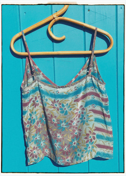 Reseda Silk Crepe Camisole Top ~ Skyrocket XS