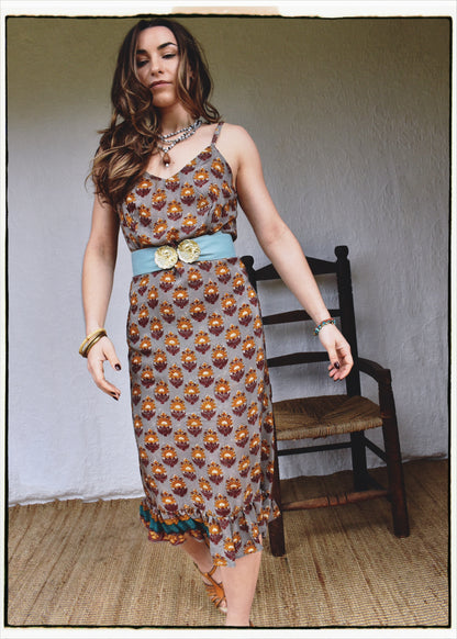 Rumex Silk Slip Dress ~ Provence M