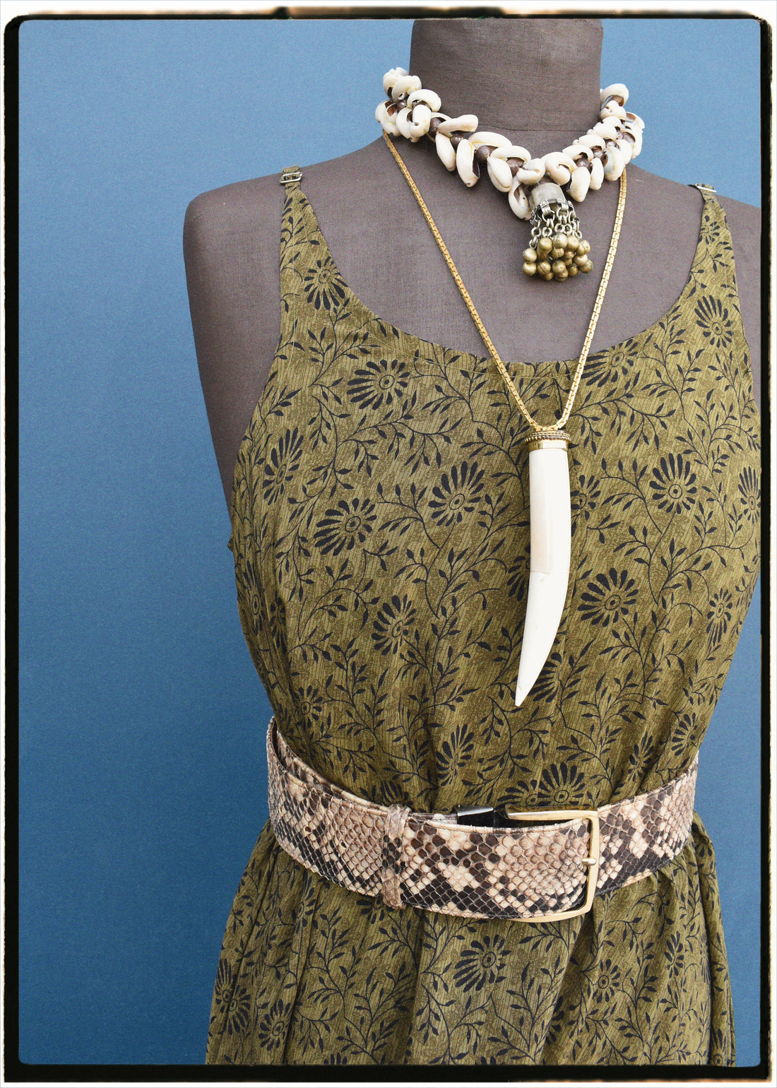 Eustoma Silk Crepe Swing Maxi Dress ~ Duffel L