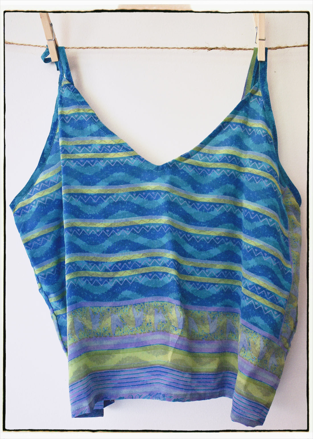 Reseda Silk Crepe Camisole Top ~ Oceania M